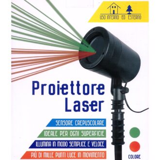 Proiettore laser verde e rosso interno ed esterno